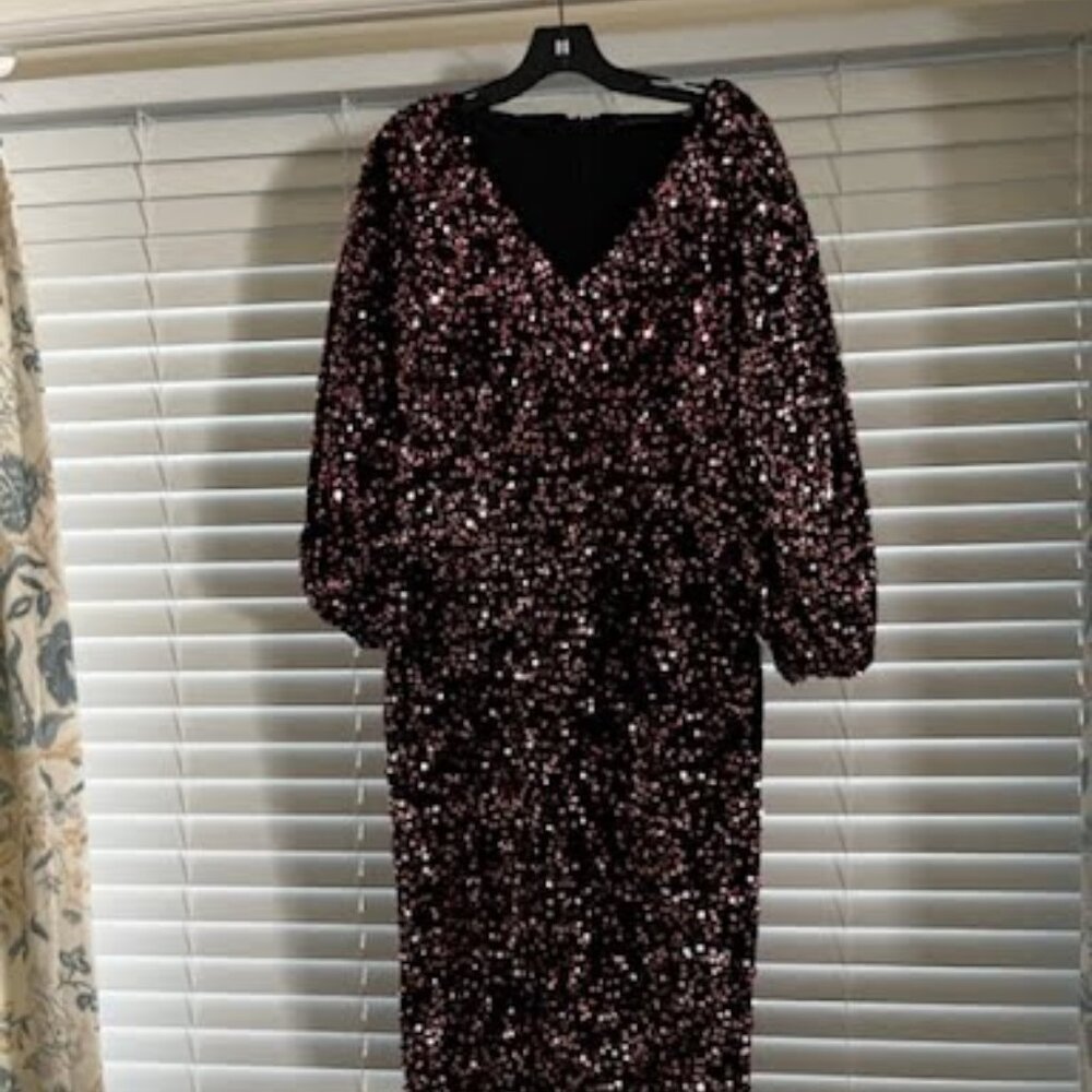 Elie Tahari The Robin Sequined Sheath Dress